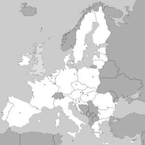 The 27 member countries of the European Union